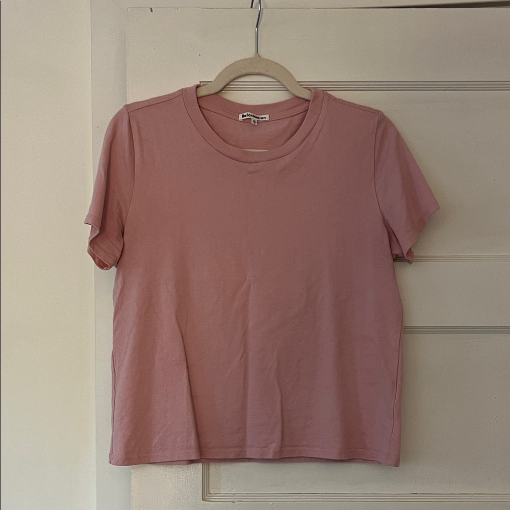 Reformation Dusty Pink Short Sleeve Tee